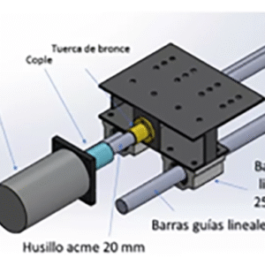 Eje Actuador L= 1.5 Mt Ø=20mm Con Barras De Ø=25mm Y Motor